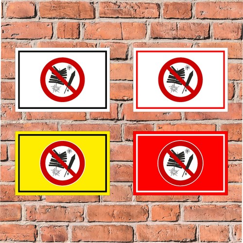 Schild feuerwerk abschießen - feuerwerk,