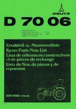 Ersatzteilkatalog Deutz D7006