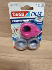 1 Pack Tesa Film Kristall Klar Mini Abroller Nr.58232 2x10mx19mm Pink