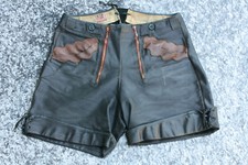 Schöne alte kurze Lederhose von HAELSON/Bruchsal  in Größe (43) D38 !