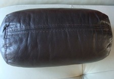 Nackenrolle Lederkissen Leder Nacken  Kissen Durchmesser ca 15 cm x ca 30 cm