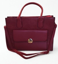 Große Bordo Damen Handtasche Shopper – Moderne Schultertasche 