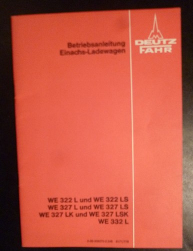 Fahr ladewagen we322 we327 - we322, +
