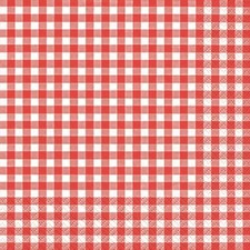 20 Servietten Karo rot