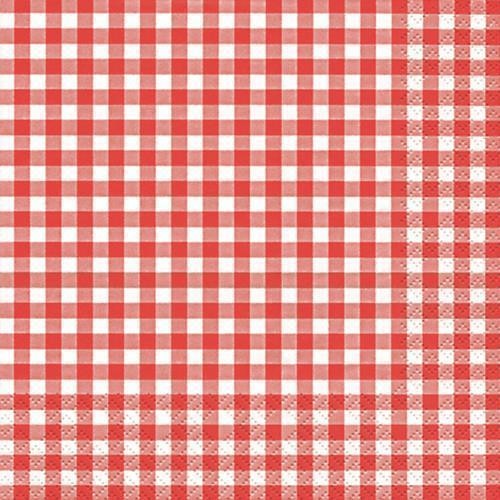 Servietten karo rot - 20,