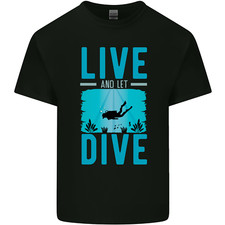 Live & Let Tauch Lustig Scuba Tauchen Diver Kinder T-shirt Jungen Mädchen