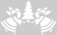 Fensterfolie Engel Weihnachtsdeko – selbstklebende Folie 75x46 cm, verschiedene