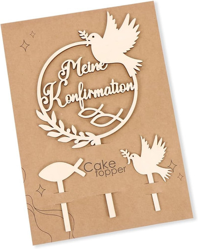 Holz kommunion tortendeko - kommunion,