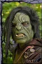 Larp Latex Maske - grüne Orkbrut mit Haaren - 57-59cm  Epic Armoury