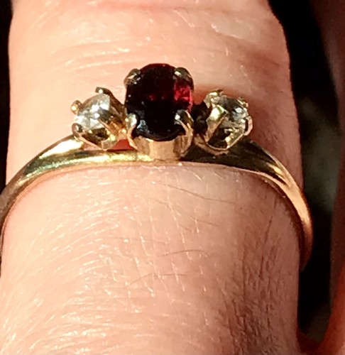 Antik damen ring granatsteine - antik,