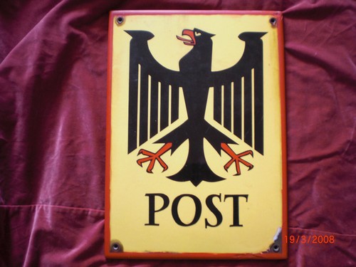 Emaille schild post - schild,