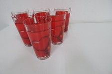 6 Gläser Flirt by R&B  - Rote Herzen - Top Zustand