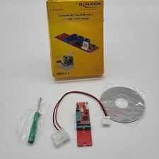 DELOCK Konverter M.2 Key B+M Stecker > 2 x USB 3.0 Pfostenstecker