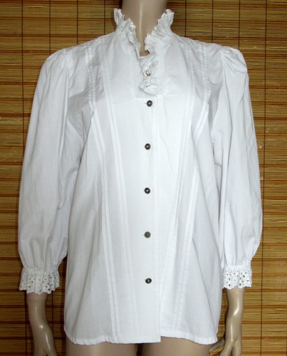 Weisse trachtenbluse spitze - trachtenbluse,