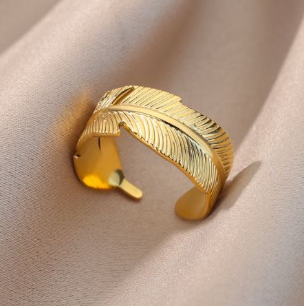 Mode ring palme blatt - ring,