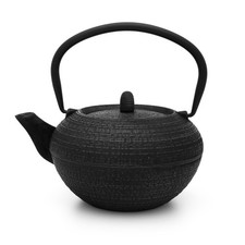 Asia Guss Teekanne 1.2 Liter Gusskanne emailliert Gussteekanne & Tee-Filter-Sieb