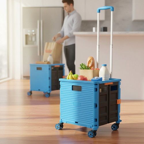 50l faltbarer einkaufstrolley - faltbarer,