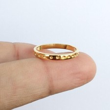 18K Vergoldet Gehämmerte