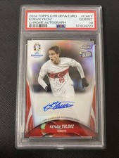 Kenan Yildiz Auto PSA 10 National Debut Topps Chrome Euro 2024 RC Turkiye