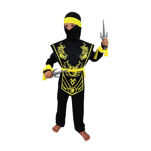Kinderkostüm gelber ninja - gelber, ninja(s)
