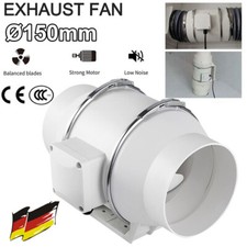150mm Rohrventilator Absauglüfter Küche Wand Silent mit Rückstauklappe 540m³/h
