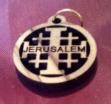 Kreuze und Anhänger f. Halskette aus Olivenholz, Holz, Jerusalemkreuz, Bethlehem