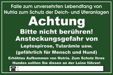 Hinweisschild für die