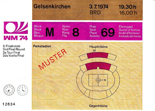 Ticket 1974 ddr - 03.07.74,