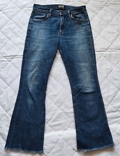 Citizen Of humanity Jeans Damen Hose Gr. 25 Blau Fleetwood Crop High Rise Flare