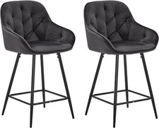 2x Barhocker Schwarz Gibson