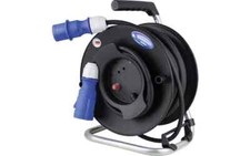 CEE-Kabeltrommel 25 m CEE-Stecker auf CEE-Kupplung 3-polig B-Ware