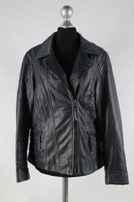 Bonita dunkelblaue Leder-Jacke