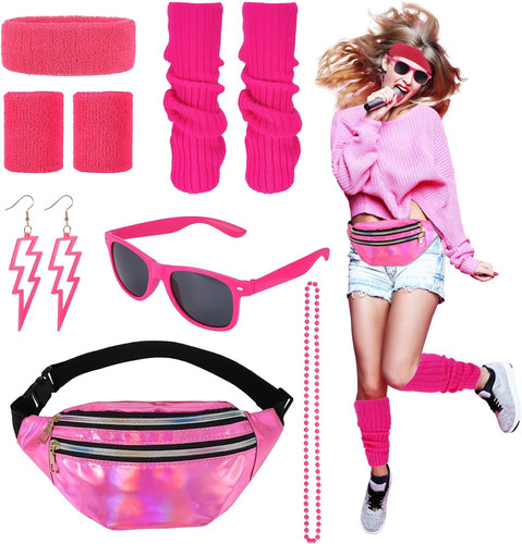 10tlg 80er jahre outfit set - jahre,