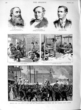 Alter antiker Druck 1889