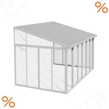 Palram-Canopia Kaltwintergarten San Remo 3x4.25 Terrassenüberdachung Weiss 