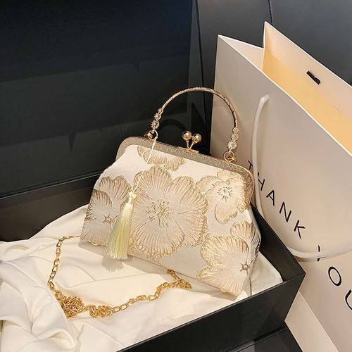 Handtasche handarbeit bestickt - handtasche,
