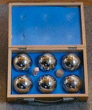 Boule-Set mit 6 Stahlkugeln