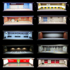 Diorama 1:43/64 Diecast Garage Modell LED Modellautos Szene Display Case Toy DE