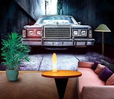 3D Retro Auto Q4490 Tapete