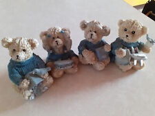 FORMANO putzige Bärchen Gruppe Figuren Set Dekofiguren niedlich 4 Stück