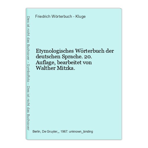 Etymologisches wörterbuch der - wörterbuch,