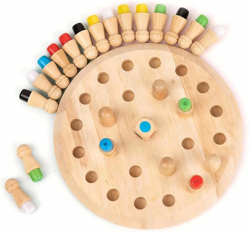 Memory spiel holz schach - spiel,