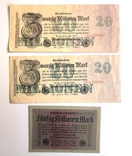 1923 Geldscheine mit 26 AE, 13