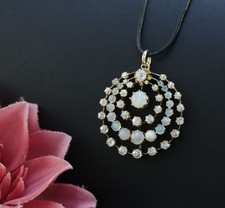 Diamant Opal Anhänger in