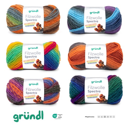 Gründl filzwolle spectra 100g - filzwolle,