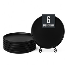 Schwarze Speiseteller 26 cm im