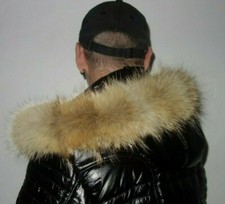 Kojote Pelz Kapuze Kragen Echt Fellkragen Coyote Fell Jacke Pelzkragen Mantel 