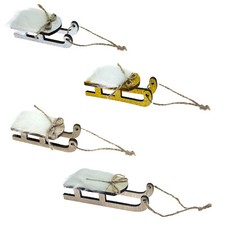 Deko Holz Schlitten Tischdeko Fensterdeko Weihnachten DIY Basteln - wählbar