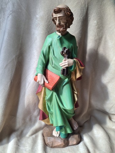 Holzfigur geschnitzt heiliger - geschnitzt,,