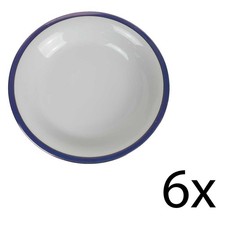 6er Set Suppenteller Dessertteller Mitterteich Blau gold